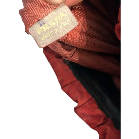 Prada Red/Black Authentic Nylon Tessuto Leather Crossbody Handbag Purse GUC - Picture 9 of 12